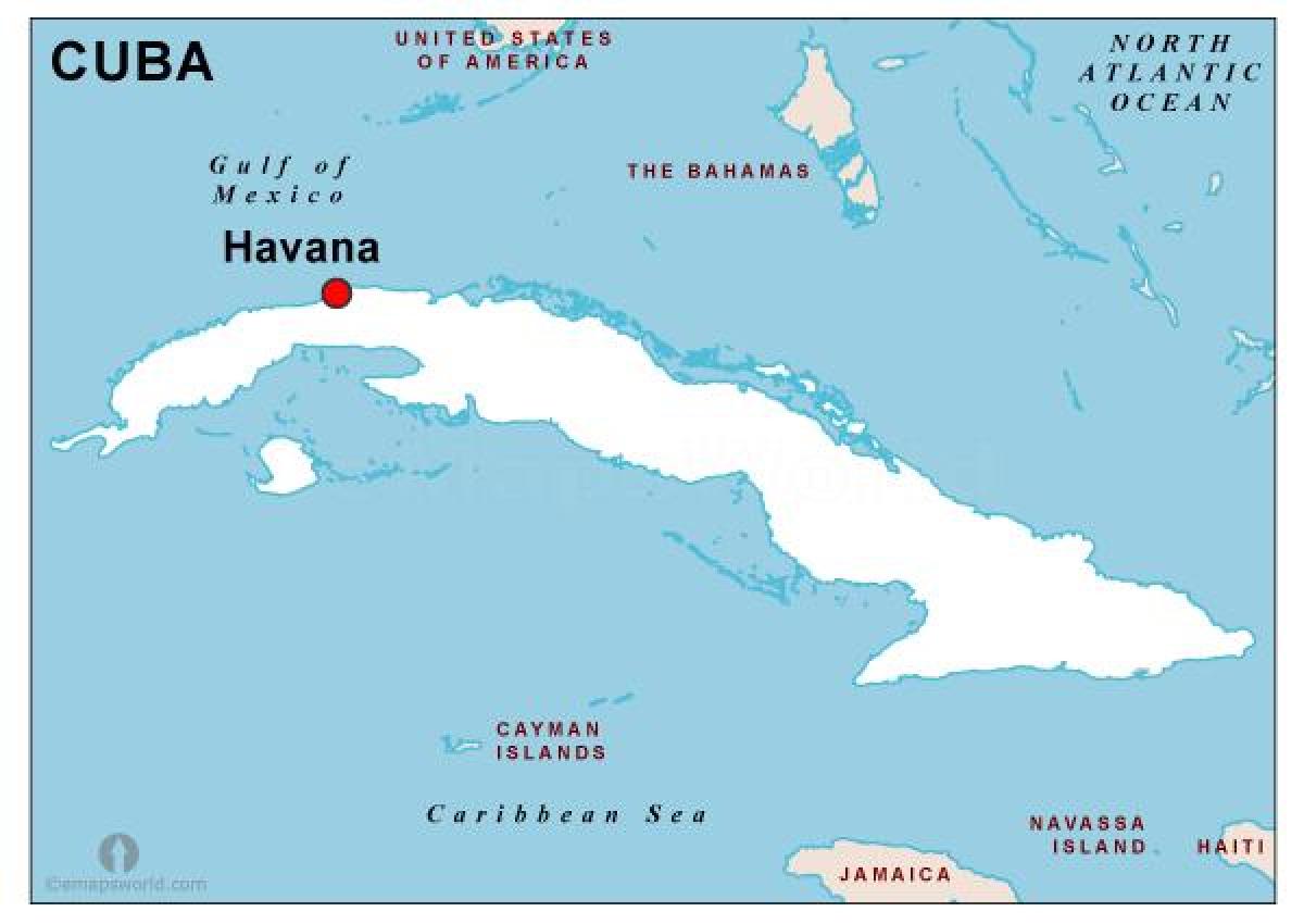 mapa de la capital de Cuba
