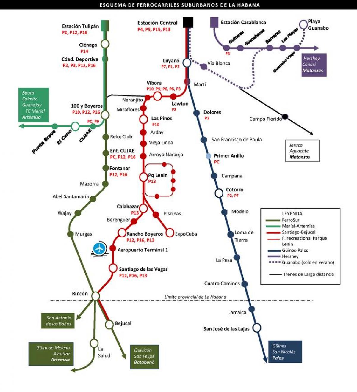 L'Havana, autobús de la gira mapa