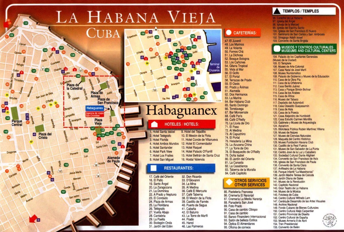 L'Havana mapa turístic