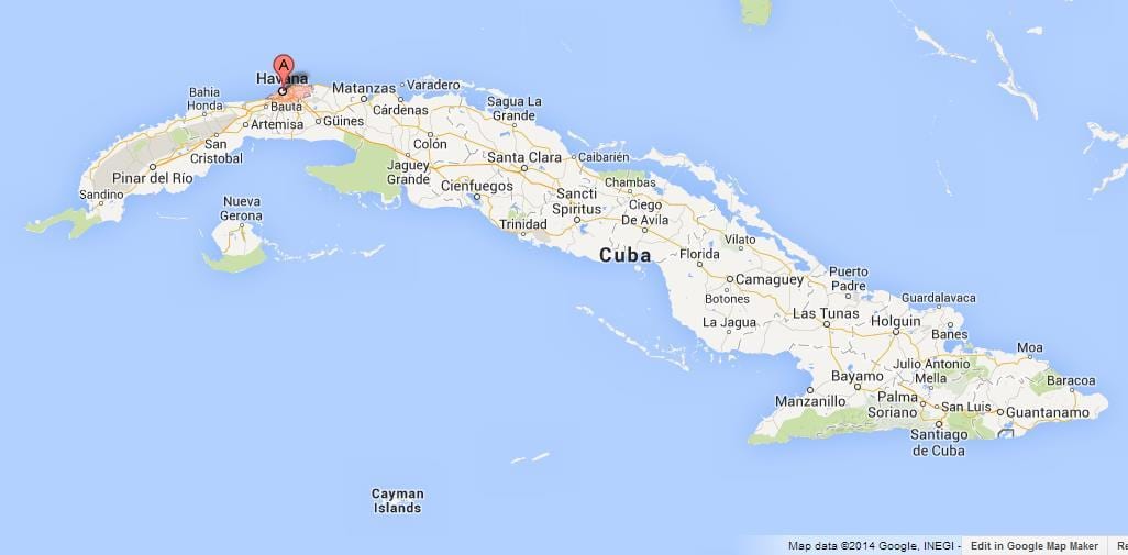 mapa de l'Havana món