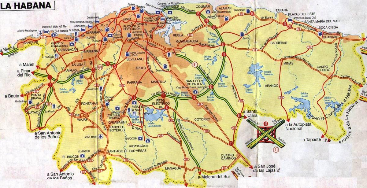 L'Havana, Cuba en un mapa