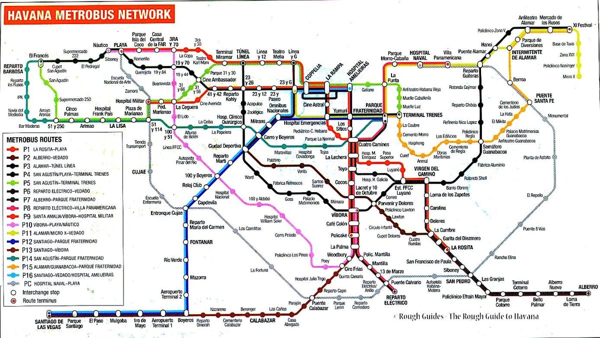 mapa de l'Havana bus