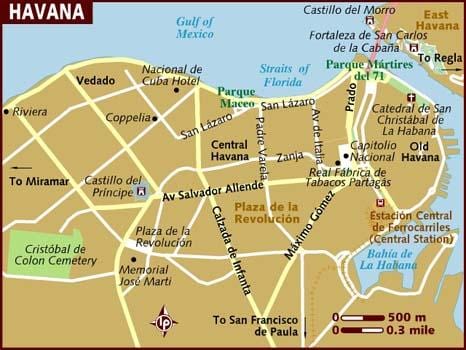 mapa de la Habana