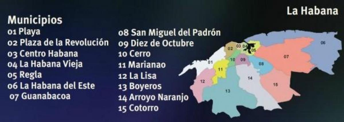 mapa de la regla de Cuba