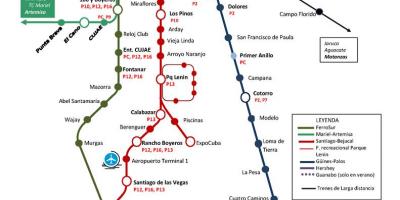 L'Havana, autobús de la gira mapa