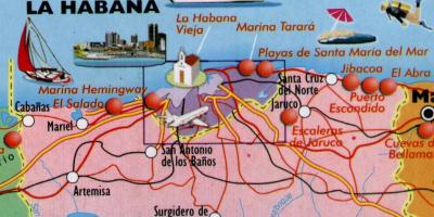 Mapa de l'Havana platges