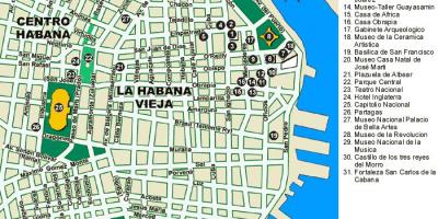Mapa de l'Havana port mapa