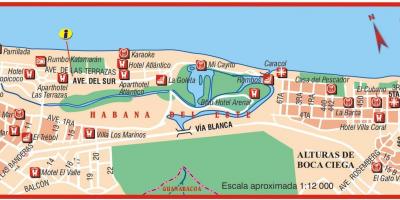 Mapa de la platja de l'est de Cuba