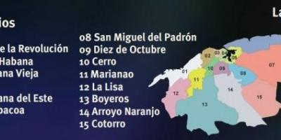 Mapa de la regla de Cuba